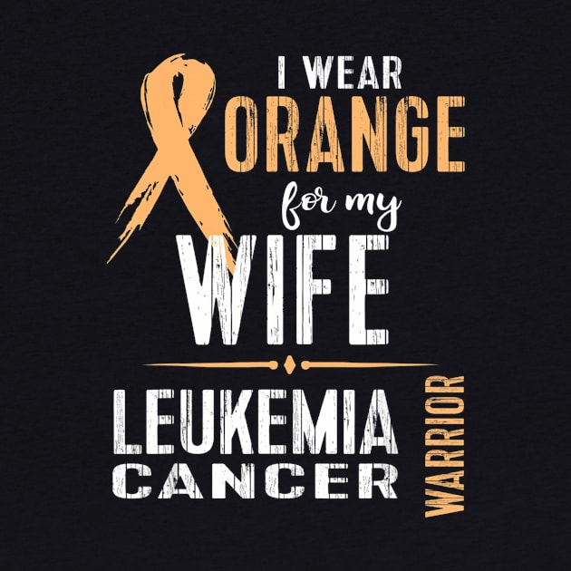 Leukemia Cancer Awareness T Shirt Wife Warrior Ribbon by mazurprop